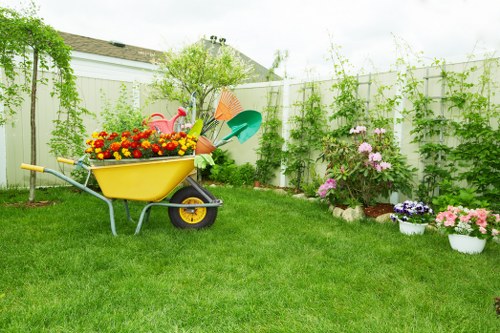 Neatly mown garden lawn in Upper Walthamstow